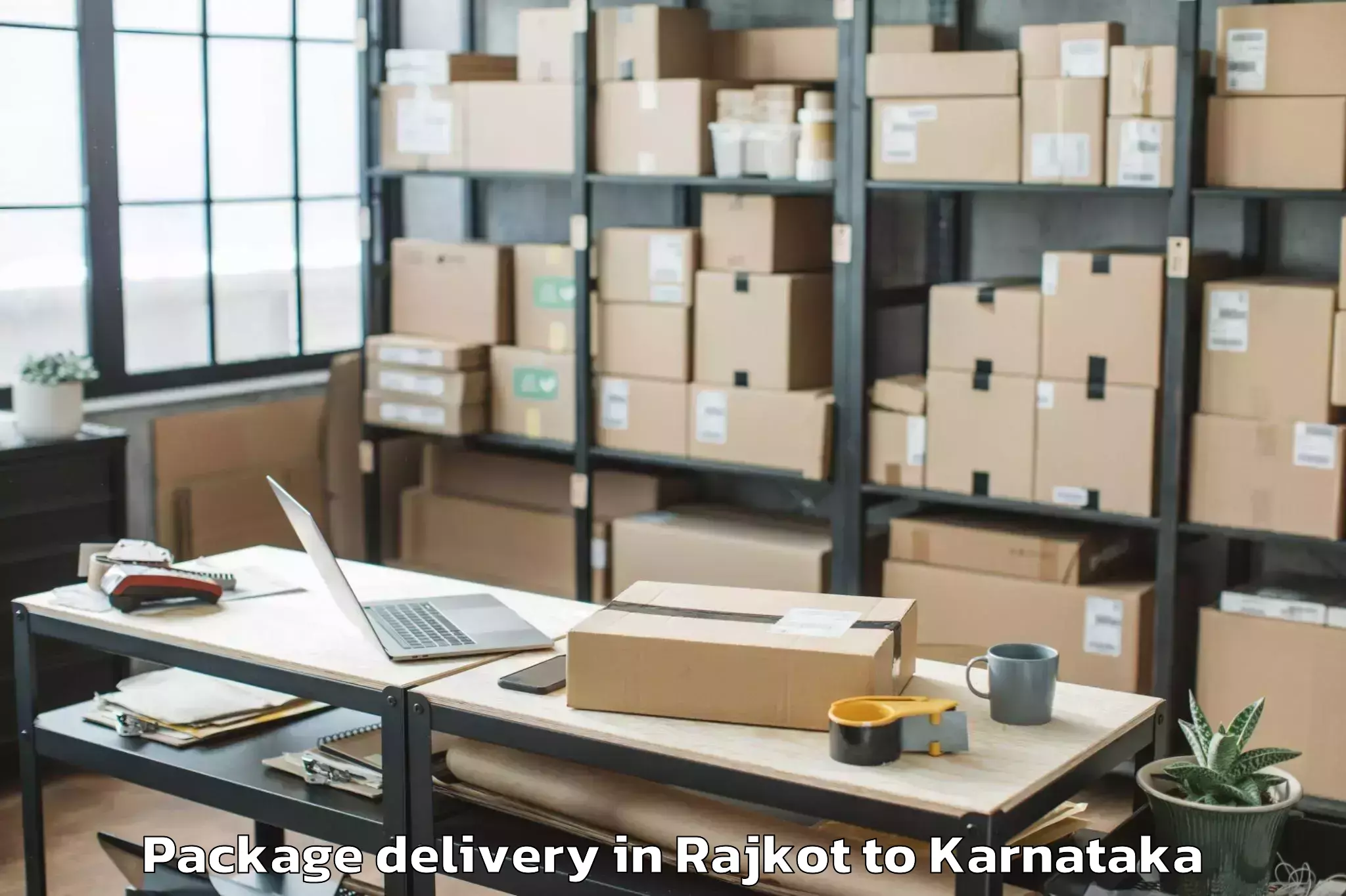 Easy Rajkot to Bail Hongal Package Delivery Booking